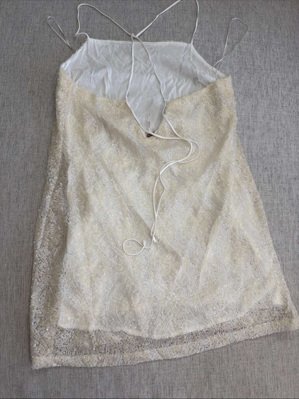 Free People Ivory Sequin Mini dress